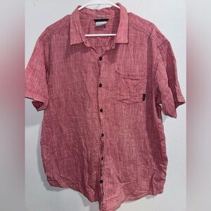 Columbia Men's Casual Red Button Down Shirt